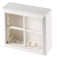 Коробка для накладного монтажа 110х110 мм, для 4-х модулей 45х45 мм, цвет белый