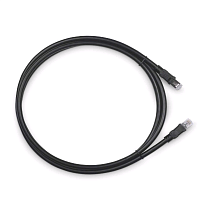 Патч-корд F/UTP, категория 6a, 2xRJ45/8p8c, экранированный, армированный гофрированной стальной лентой, черный, РЕ