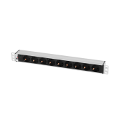 Гор блок розеток Rem-10, 1×10A, инд, 9S, 19", вход C14