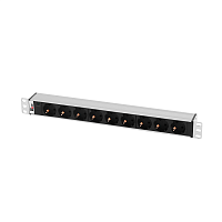 Гор блок розеток Rem-10, 1×10A, инд, 9S, 19", вход C14