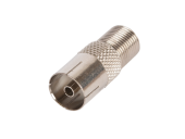 Адаптер NETLAN для коаксиальных кабелей, F-тип-PAL-female, металлик, уп-ка 100 шт.