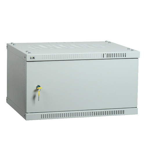 ITK Шкаф LINEA WE 6U 600x450мм дверь металл серый