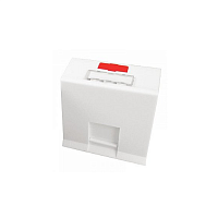 Вставка 45*45 мм для 1 коммутационного модуля типа Keystone, с защитной шторкой, наклонная, цвет белый