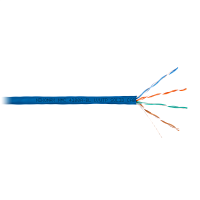 Кабель NIKOMAX U/UTP 4 пары, Кат.5e (Класс D), тест по ISO/IEC, 100МГц, одножильный, BC (чистая медь), 24AWG (0,51мм), полимерный материал нг(А)-HF, в