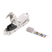 Проходной адаптер (coupler), категория 6A, полный экран, IDC