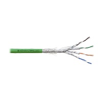 Кабель Премиум S/FTP, 4 пары, Кат.6A (Класс EA), 900 МГц, AWG 23, внутренний, нг(А)-LSLTx, цвет зеленый, катушка 305 м