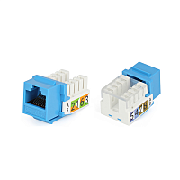 Вставка Keystone Jack RJ-45(8P8C), категория 5e, Dual IDC, синяя
