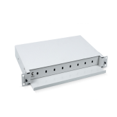 Кросс бокс оптический 19" на 8 ST(FC) со сплайс пластиной, выдвижной (без пигтейлов и проходных адаптеров)