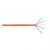 Кабель Премиум U/UTP, 4 пары, Кат.6A (Класс EA), 600 МГц, AWG 23, внутренний, LSZH нг(А)-HF, цвет оранжевый, катушка 500 м