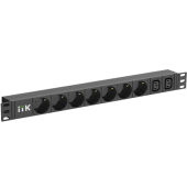 ITK PDU 7 розеток нем. ст. + 2 С13 1U каб. 2м C14