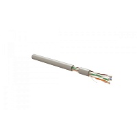 Кабель витая пара, неэкранированная U/UTP, категория 6, 4 пары (23 AWG), одножильный (solid), с разделителем, LSZH, нг(А)-HF, –20°C – +75°C, серый