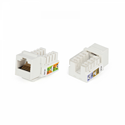 Hyperline KJ2-8P8C-C5e-TLS-WH Вставка Keystone Jack RJ-45(8P8C), категория 5e, Toolless, белая