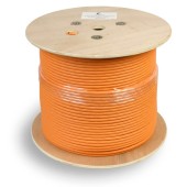 Кабель витая пара UTP (U/UTP), категория 6, 4 пары (23 AWG), одножильный, LSZH, нг(А)-HF, оранжевый (500 м)