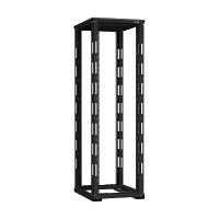 Монтажная стойка двухрамная с разборной рамой 19", 42U, Ш600xВ1995xГ800мм, с крышей, в разобранном виде, черный