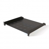 Полка угловая с перфорацией 19", 1U, ширина 440 мм, глубина 250 мм, цвет черный (RAL 9005)