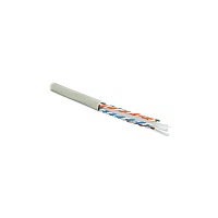 Кабель витая пара U/UTP, категория 6, 4 пары (23 AWG), одножильный (solid), с разделителем, LSZH, нг(А)-HF, –20°C – +75°C, серый - гарантия: 15 лет ко