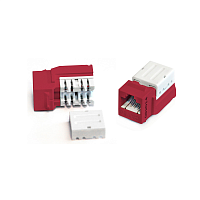 Вставка Keystone Jack RJ-45(8P8C), категория 5e, 110 IDC, заделка с помощью NE-TOOL, красная