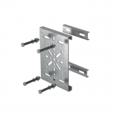 Крепление монтажной пластины к опорам ограждений (горячий цинк)