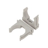 Крепеж-клипса для труб д.16мм, цвет серый