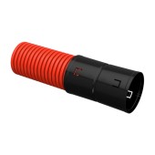 Труба гофр. двустенная ПНД d=110мм красная (50м) IEK