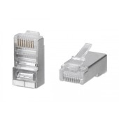 Коннектор RJ-45 под витую пару, категория 5e, экранированный, универсальный (100 шт в упак)