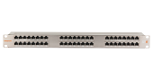 Коммутационная панель NIKOMAX 19", 1U, 48 портов, Кат.6, RJ45/8P8C, 110/KRONE, T568A/B, полный экран, с органайзером, металлик, гарантия: 5 лет расшир