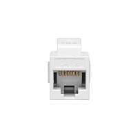 Адаптер проходной TERACOM PRO Cat.6 неэкранированный RJ45-RJ45 тип Keystone белый