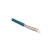Кабель витая пара U/UTP, кат6, 4 пары (23 AWG), однож solid), с разделителем, LSZH, нг(А)-HF, –20°C – +75°C, синий - гарантия:15 лет комп. 25 лет сист