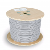 Кабель витая пара (UTP), категория 5e, 1 пара (26 AWG), многожильный (patсh), серый (500 м)