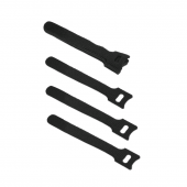 Хомут для кабеля, липучка с мягкой застежкой, 150x14 мм, черный (10 шт.)