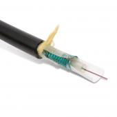 Кабель волоконно-оптический 62.5/125 (OM1) многомодовый, 8 волокон, Central tube, для внешней прокладки, бронированный стальной лентой, PE, чёрный