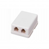 Телефонная розетка 2 гн. RJ-11(6P-2C), внешняя (50 шт/уп)  PROconnect