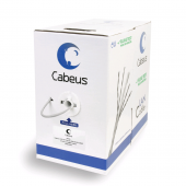 Кабель витая пара UTP (U/UTP), категория 5e, 4 пары (24 AWG), одножильный, белый (305 м), системная гарантия 25 лет.