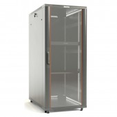 Шкаф напольный 19-дюймовый, 47U, 2277х600х1000 мм (ВхШхГ), передняя стеклянная дверь со стальными перфорированными боковинами, задняя дверь сплошная, 