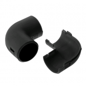 Соединитель угловой разборный черный д25 (30шт/480шт уп/кор) Промрукав