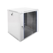 Шкаф телекоммуникационный настенный разборный ЭКОНОМ 12U (600х650) дверь стекло, цвет черный