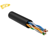 Витая пара U/UTP 5E 24AWG 4PR LDPE 1м черн. 100м РФ GENERICA