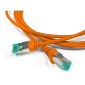Патч-корд S/FTP, экранированный, категория 6a (100% Fluke Component Tested), 30AWG, LSZH, 1 м, оранжевый