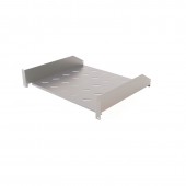 Полка угловая с перфорацией 19", 1U, ширина 440 мм, глубина 250 мм, цвет серый (RAL 7035)