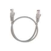 Шнур коммутационный патч-корд U/UTP, CAT 6A (10G), RJ45-RJ45, 28AWG, LSZH, серый, 0,5м REXANT