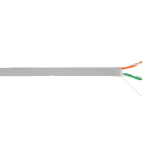 Кабель ULAN U/UTP 2 пары, Кат.5, 100МГц, одножильный, BC (чистая медь), внутренний, PVC нг(B), серый, 500м