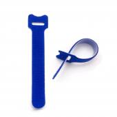 Хомут для кабеля, липучка с мягкой застежкой, 310x14 мм, синий (10 шт.)