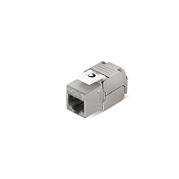 Вставка Keystone Jack RJ-45(8P8C), 180 градусов, категория 6A, полный экран, без инструмента Toolless, белая