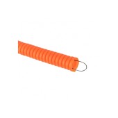 Труба гофр. ПНД тяжелая с протяжкой d25 мм (50 м) оранжевая EKF-Plast