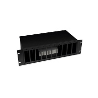 Кросс бокс оптический 19" 3U на 10 адаптерных панелей, цвет черный
