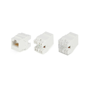 Вставка Keystone Jack RJ-45(8P8C), категория 6, тип 180 градусов, белая