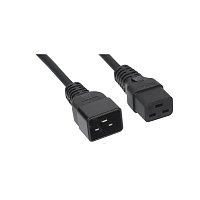 Кабель питания IEC 320 C19 - IEC 320 C20 (3x1.5), 16A, прямая вилка, 3м