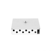 Оптический кросс NIKOMAX Essential Line, настенный до 8 FC/ST портов, стальной, с ложементом, серый, неукомплектованный