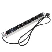 Гор блок розеток Rem-16, 1×16A, фил, инд, 7S, 19", шнур 3м