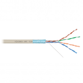 Кабель NIKOMAX F/UTP 4 пары, Кат.5e (Класс D), тест по ISO/IEC, 100МГц, одножильный, BC (чистая медь), 24AWG (0,52мм), полимерный материал нг(А)-LSLTx